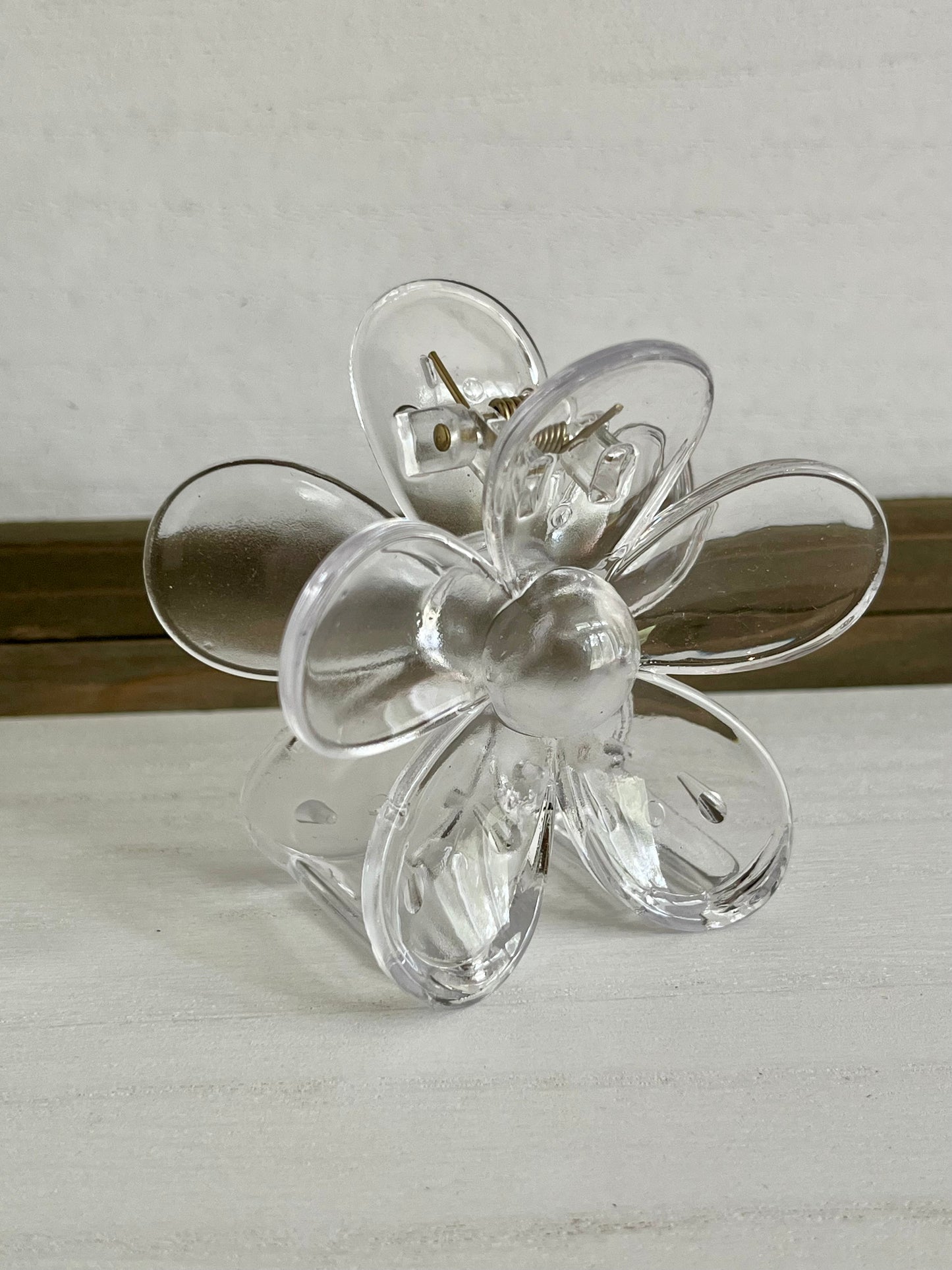 Clear Flower Hair Clip