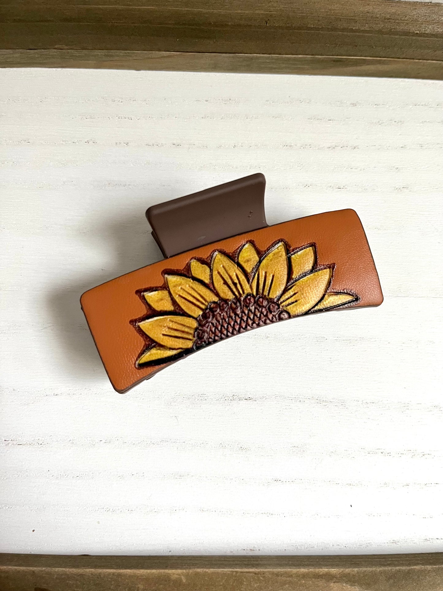 Handmade Leather Hair Clip
