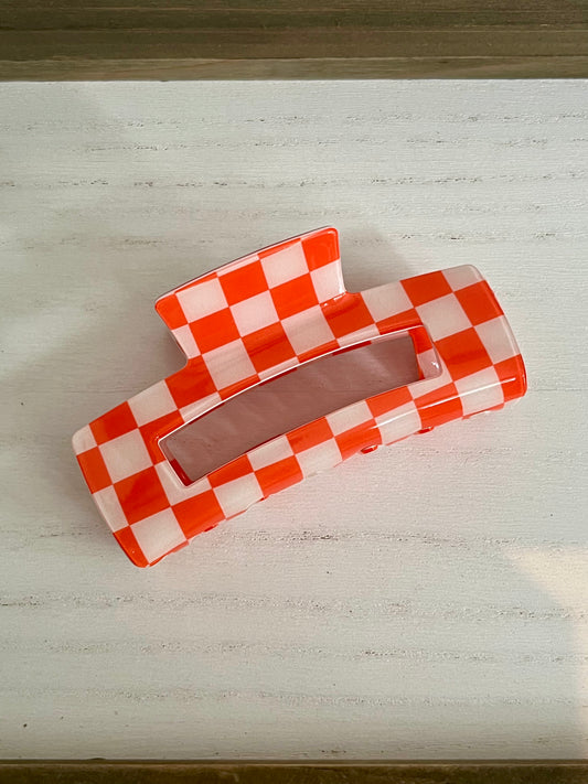 Checkered Hair Clip