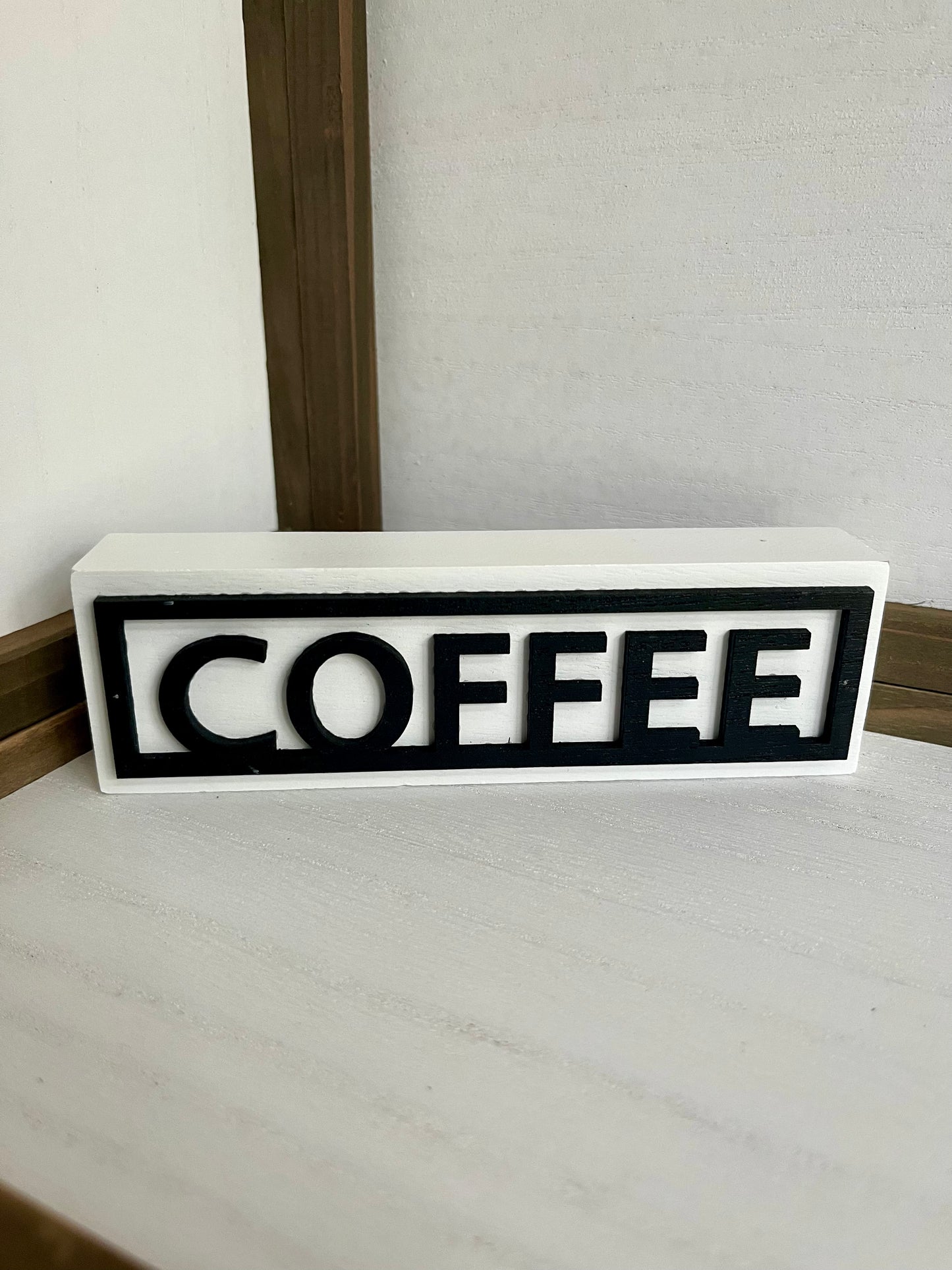 Wood Coffee Word Block