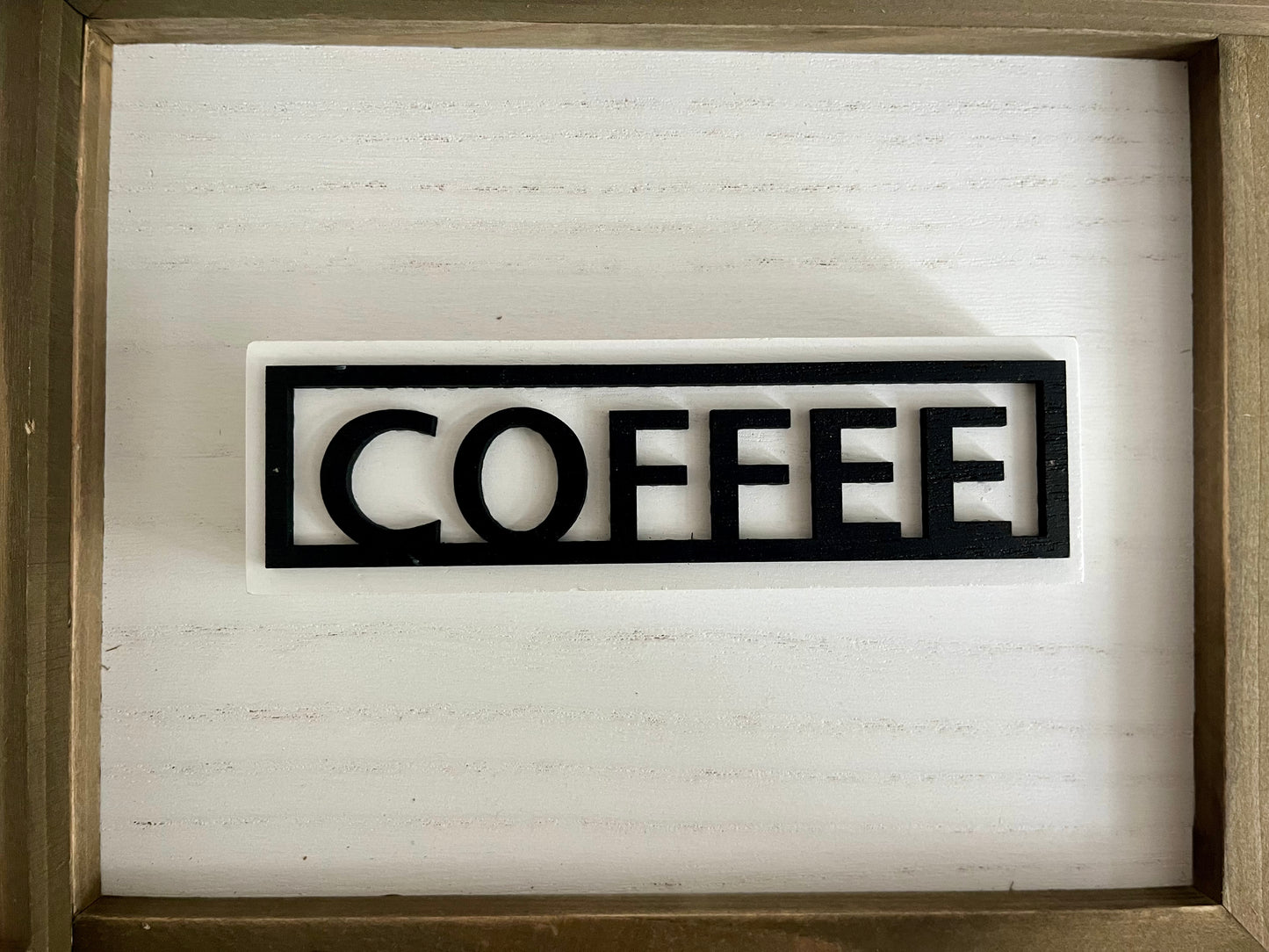 Wood Coffee Word Block