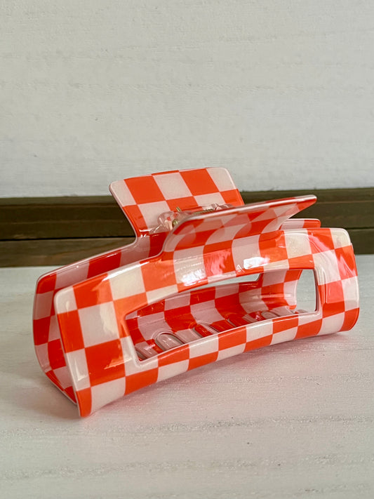 Checkered Hair Clip