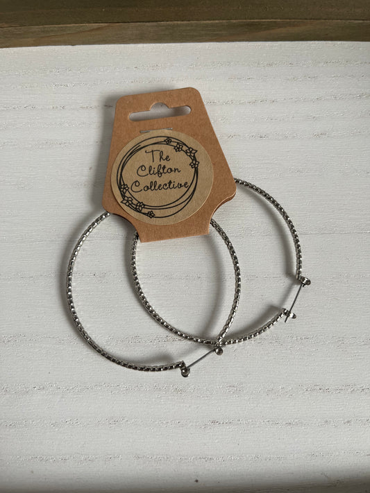 Silver Large Hoop Earrings