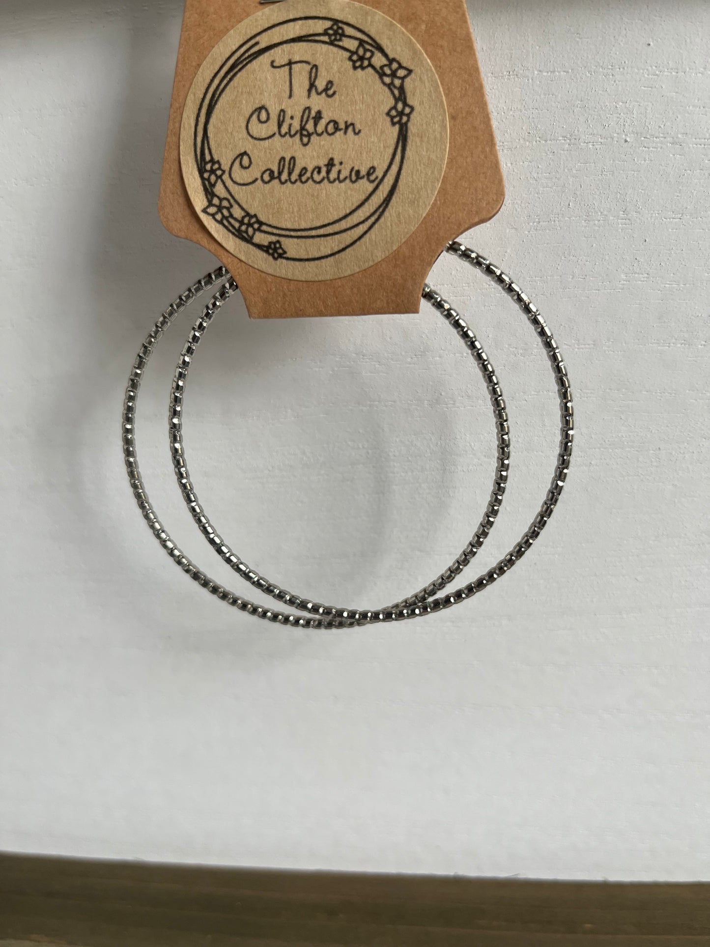 Silver Large Hoop Earrings