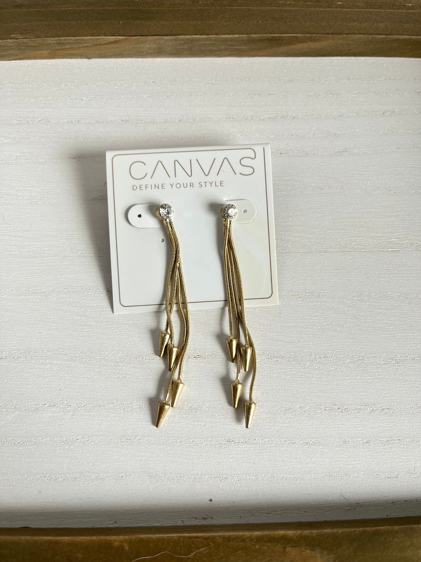 Canvas Drop Point Earrings