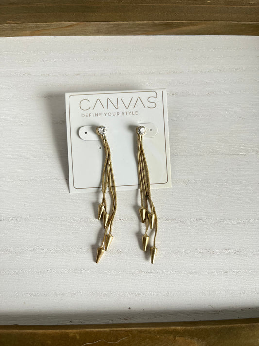 Canvas Drop Point Earrings