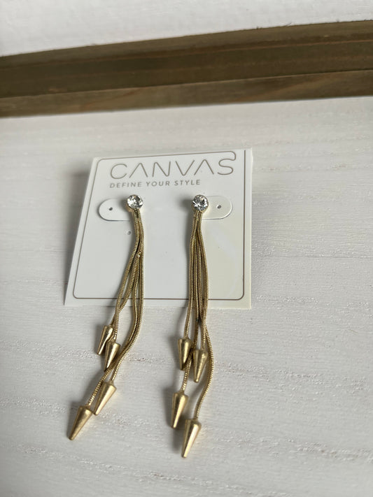 Canvas Drop Point Earrings