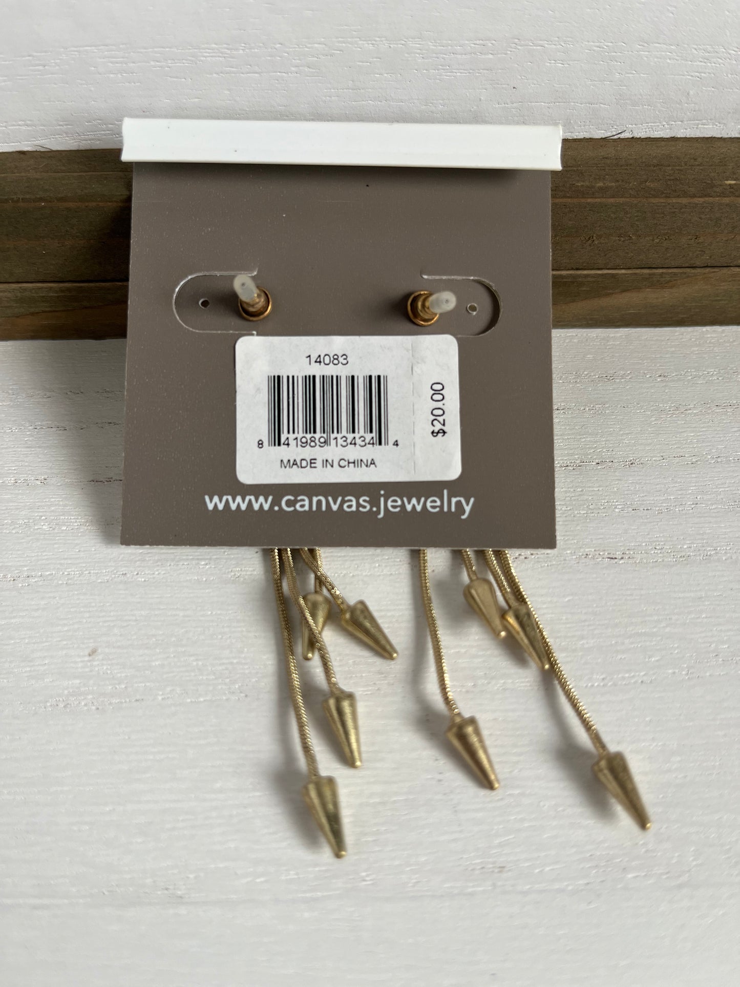 Canvas Drop Point Earrings
