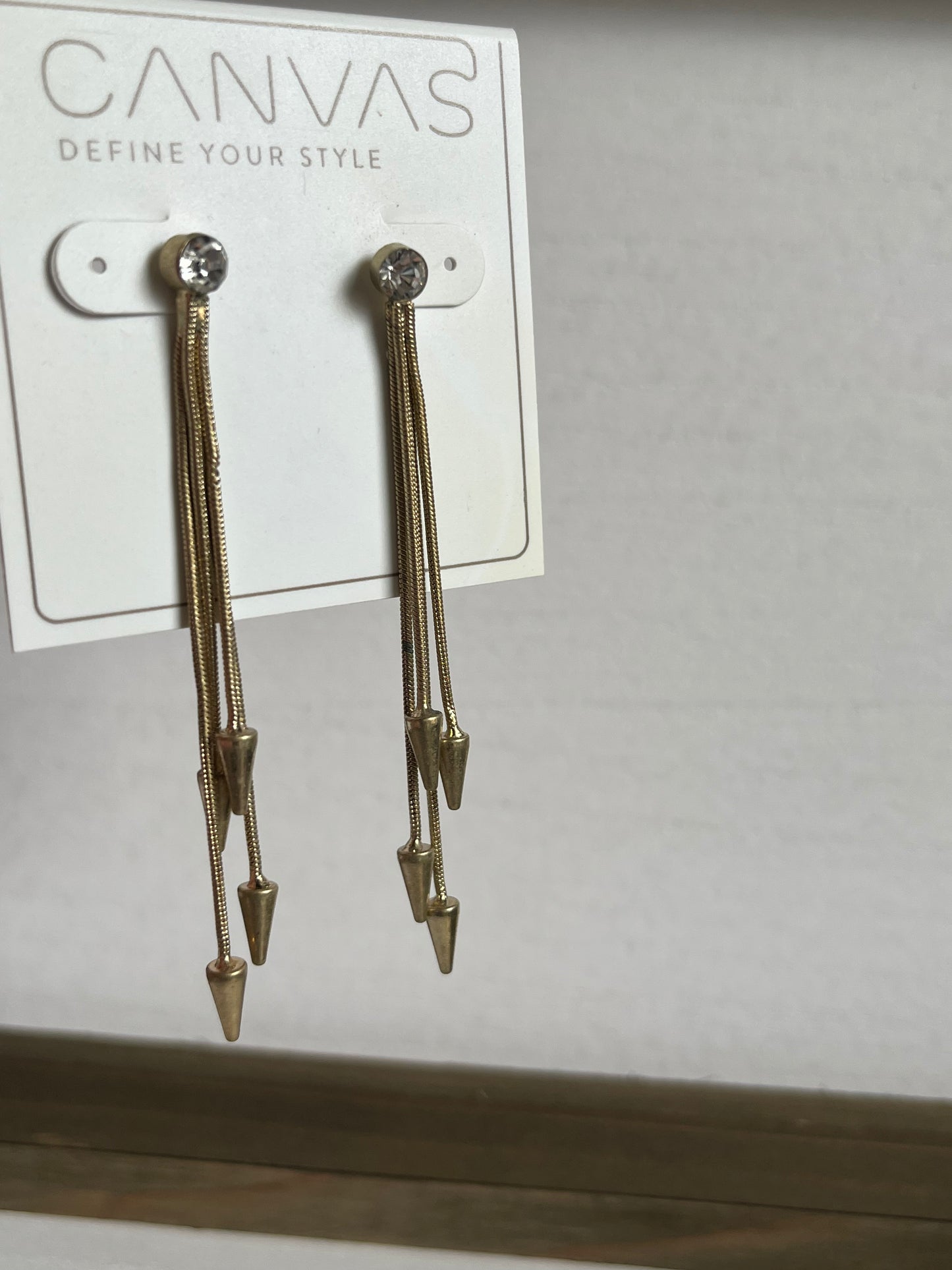 Canvas Drop Point Earrings