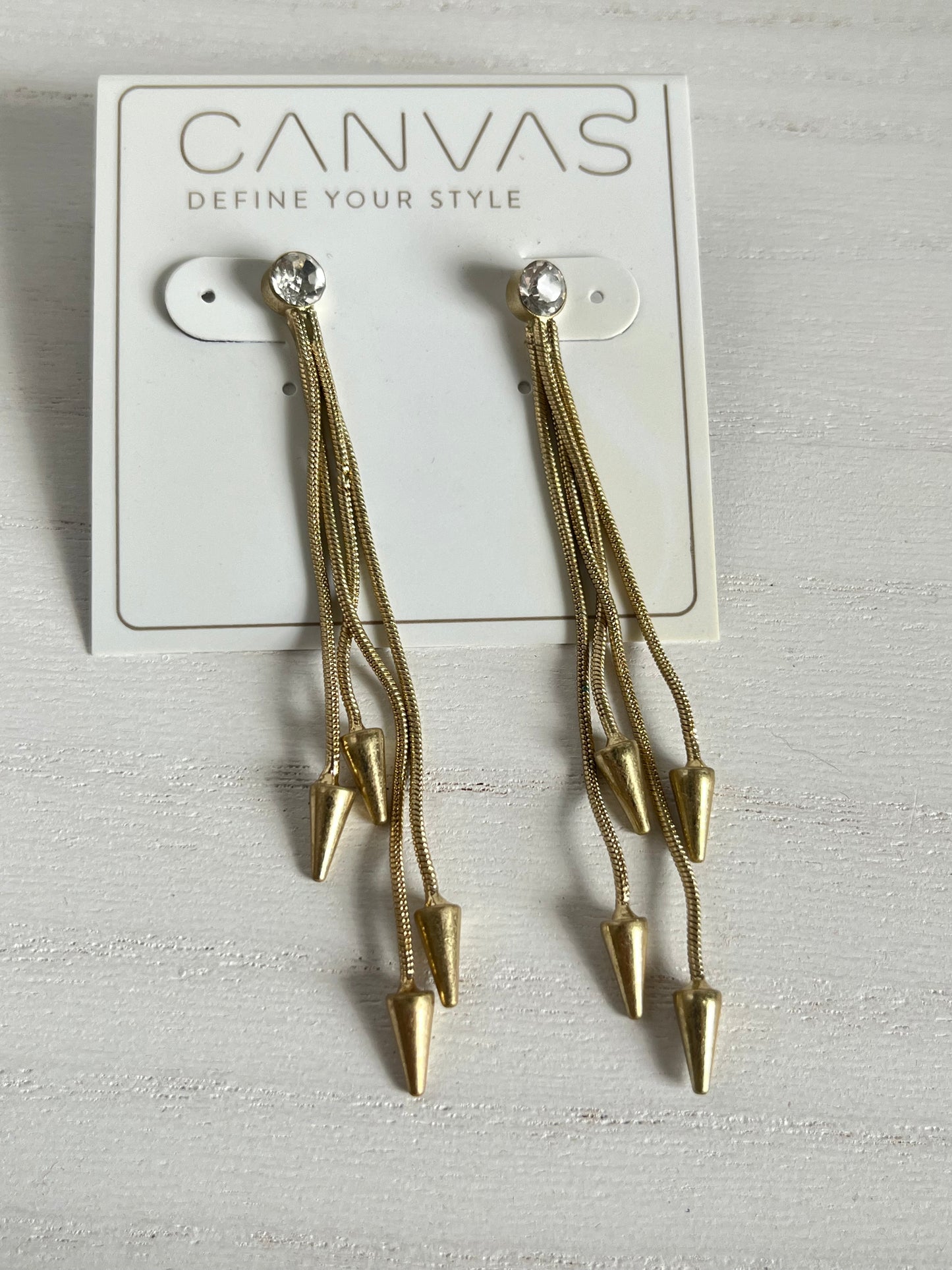 Canvas Drop Point Earrings