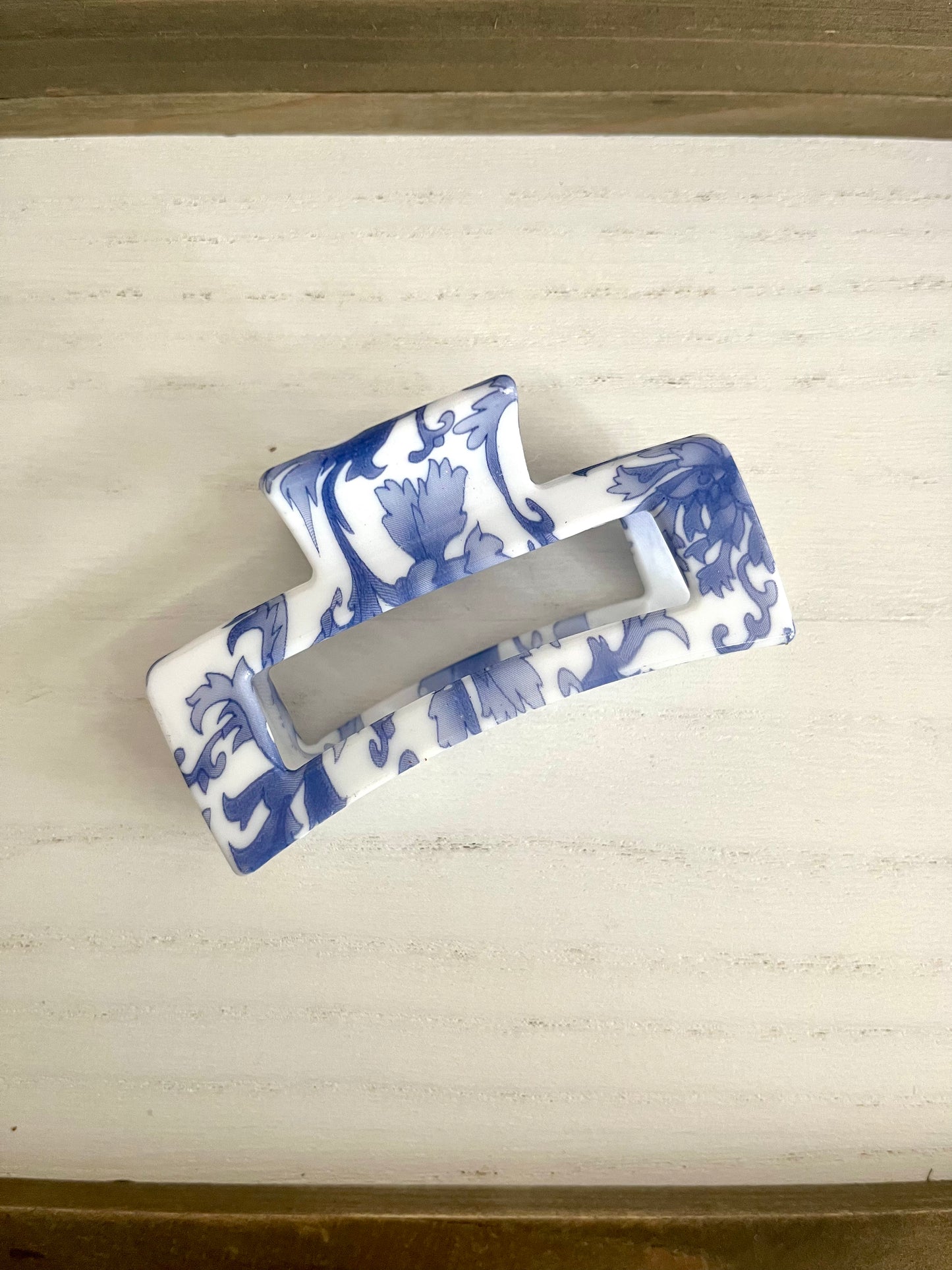 Vintage Style Blue Floral Hair Clip